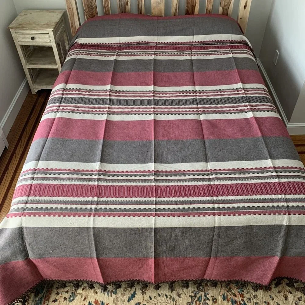 Hand loom Queen Size Cotton Bedspread.